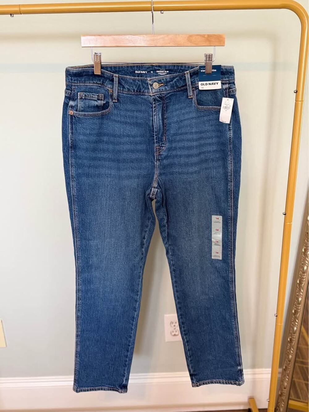 Old Navy High-Rise Vintage Slim Jeans Size 14 NEW